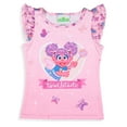 thumbnail image 4 of Sesame Street Toddler Girls' Abby Cadabby Twinkletastic Ruffle Sleeve Sleep Pajama Pant 2 Piece Sleepwear Set, 4 of 7