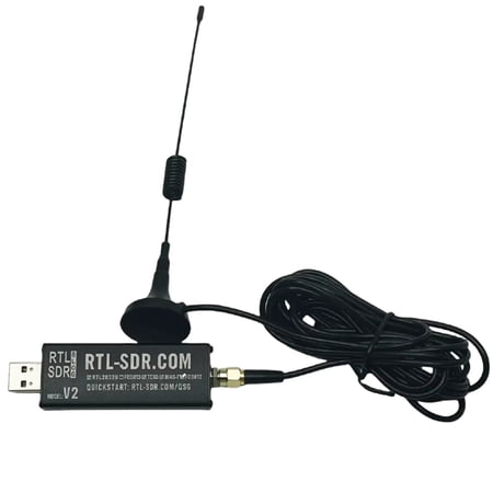 SDR Software-Defined Radio Receiver RTL-SDR V2 RTL2832U Equipped with FC0012 Tuner, 22-948.6MHz Band