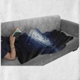 thumbnail image 6 of Outer Space Soft Flannel Fleece Throw Blanket, Spiral Galaxy Image Space and Stars Celestial Cosmos Expanse Universe Modern, Cozy Plush for Indoor and Outdoor Use, 50" x 70", Navy White, by Ambesonne, 6 of 6
