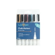 Hello Hobby Chalk Markers, 5 Metallic and 1 Matte, 6 Count