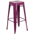 thumbnail image 1 of 30'' High Backless Purple Indoor-Outdoor Barstool, 1 of 9