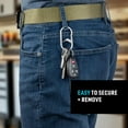 thumbnail image 3 of Nite Ize G-Series Dual Chamber Carabiner - Heavy-Duty Key Organizer Carabiner Clip - Dual Chamber Carabiner with Wire Gate Closure - Black, Size 2 (5 Pack), 3 of 8