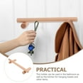 thumbnail image 6 of WRITWAA 1Pack Wooden Towel Rack for Wall Khaki Simple Design No Punch Installation for Bathroom Kitchen Home Use, 6 of 6