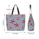 thumbnail image 5 of Disketp Starfish Navy Blue Stripe Bolsa Tote Estampada para Mujer, Bolso de Hombro y de Mano para Compras y Viajes, 5 of 8