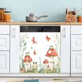 thumbnail image 5 of Ryvnso Mushroom Frog Butterfly Dishwasher Magnetic Refrigerator Magnet Cover Kitchen Home Decorative 23"x26", 5 of 6