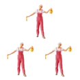 thumbnail image 1 of Wweixi 1/87 Diorama Graffiti Figure Characters Resin People Train Layout Pink 3Set, 1 of 6