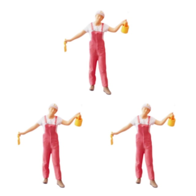 Wweixi 1/87 Diorama Graffiti Figure Characters Resin People Train Layout Pink 3Set