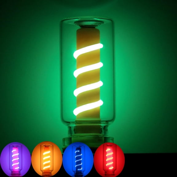 Retro Touch Dimmable USB Car Light, 2PCS, LED Filament Lamp with Multi-Color, Portable Ambient Lighting for Vehicle, Bedroom, Camping, Holiday Decor
