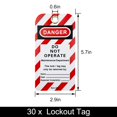 thumbnail image 4 of Cerraduras de bloqueo y etiquetado Candado de seguridad Cerraduras Loto con llave diferente Bloqueo y etiqueta 30 candados de seguridad de plástico con 30 etiquetas de bloqueo y etiquetado Rojo, 4 of 7