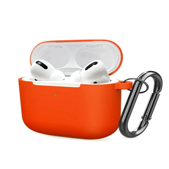 Xpm Case for Apple AirPods Series 3 Thick Silicone Skin Rubber Soft TPU with Attached Topper & Keychain Hook Anti-Lost Dust-Proof & Shock Resistant Cover - Red