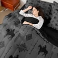 thumbnail image 4 of Feelyou Rustic Cowgirl Comforter Set 7pcs, Damask Aztec Triangle Queen Bedding Sets, 4 of 8