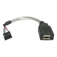 thumbnail image 1 of StarTech.com 6 Po USB 2.0 A to USB 4 Pin to Motherboard Header Adapter F/F - Câble USB - USB (F) vers 4 Pin USB 2.0 Header (F) - USBMBADAPT - Câble USB - USB (F) vers 4 Pin USB 2.0 Header (F) - 5.9 Po - pour P/N : 35FCREAD, 35FCREADBK, 35fcrem, 1 of 4