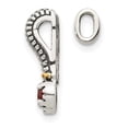 thumbnail image 2 of Shey Couture Sterling Silver Antiqued with 14k Accent Polished Garnet Chain Slide Pendant QTC1705, 2 of 4