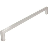 Contemporary Square Cabinet Pull, 256 Millimeters, Zinc Base Material, Satin Nickel by Stone Harbor Hardware