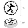 thumbnail image 1 of FMSHPON Mermaid Set of 6 Round Coaster for Drinks, Absorbent Ceramic Stone Coasters Cup Mat with Cork Base for Home Kitchen Room Coffee Table Bar Decor, 1 of 5