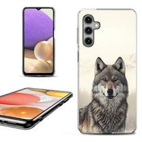 OneToughShield ® Shockproof Phone Case Compatible with Samsung Galaxy A15 5G - Wolf Snow