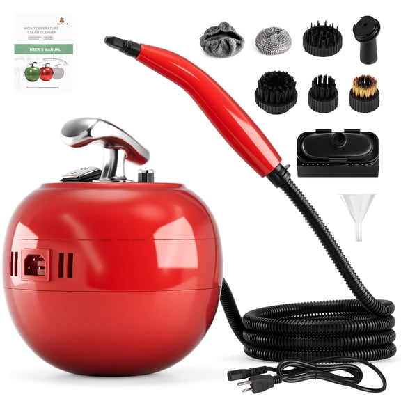 red Handheld Steam Cleaner