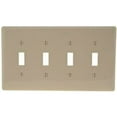 thumbnail image 3 of Hubbell NPJ4LA Lt Almond 4-Gang Unbreakable MidSize Switch Plate Cover Wallplate, 3 of 4