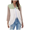 thumbnail image 1 of AherBiu Cardigan pour Femmes Léger Manches 3/4 Ouvert Cardigans Automne Décontracté Confortable Boléros Extérieur, 1 of 4