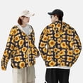 thumbnail image 4 of Balery Vintage Black White Plaid Sunflowe Sudadera ligera de manga larga con capucha y protección solar UPF 50+ para hombre y mujer, ideal para pesca y running-X-Large, 4 of 7