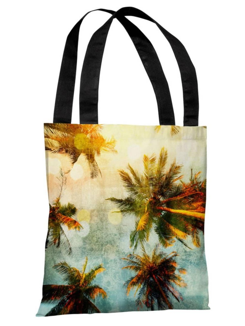 Today is Your Day Florals Polyester Tote Bag by Ana Victoria Calderon44; Multi Color One Bella Casa 72695TT18P 18 in 