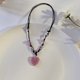 thumbnail image 2 of Collar JAMW de Cordón ajustable con colgante de rosa negra estilo rock para mujeres y niñas adolescentes, 2 of 5