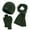 Dark Green, variant on BRICH 3 Piece Adult Winter Beanie Hat Scarf Gloves Warm Knit Hats Touch Screen Gloves Neck Scarf Set Winter Gifts Red One Size