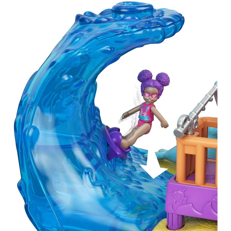 Polly Pocket Pollyville Sunshine Beach Playset Kids Beach Fun