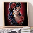 thumbnail image 3 of Cuadros Decorativos Kits de pintura de diamante 5D DIY Calavera Chica Taladro redondo completo Decoración de pared Artesanía Sywqhk Nuevos Originales, 3 of 9