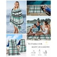 thumbnail image 5 of Teal Black Plaid Beach Towels Oversized Super Absorbent, Farmhouse Teal Black Checkered Lightweight Bath Towel Quick Dry Sets For Bathroom/Pool/Rv Camping/Beach Play/Gym Room/Picnic 31"x62", 5 of 8
