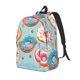 thumbnail image 1 of Disketp Colorful Donut Mochila de Lona Estampada, Mochila Escolar de Viaje Ligera para Estudiantes y Portátil-Medium, 1 of 5