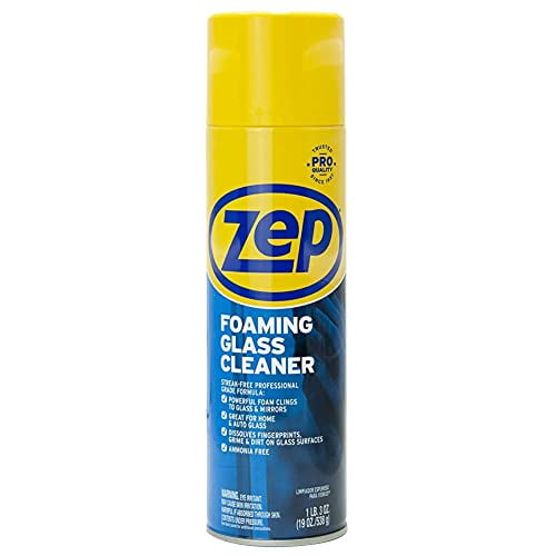  Zep Foaming Glass and Plexiglass Cleaner - 19 Ounces (Case of  4) ZUFGC19 - Foaming Formula Clings to Vertical Surfaces. Trusted by Pros :  Health & Household