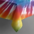 thumbnail image 4 of Colorful Rainbow Tie Dye Spiral Pattern Rectangle Tablecloth 60"x102",Waterproof Polyester Rectangle Table Cloth, Wipeable Spillproof Polyester Tablecloth for Dining, Camping, Indoor and Outdoor, 4 of 6