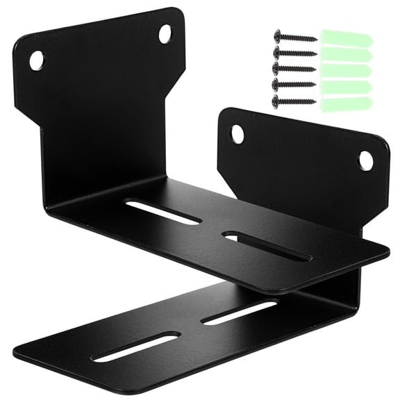 GAXIRE Adjustable Wall Mount Speaker Bracket Set, Black Angled Holder for Home Audio, Surround Sound, and Entertainment Systems