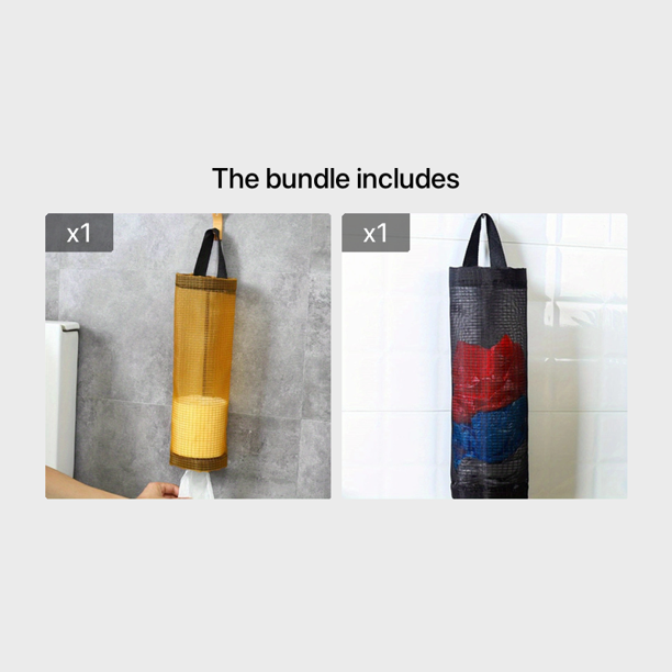 Convenient 1pc Plastic Mesh Dispenser for Hanging and Storing Bags - Great Quality Bathroom Accessory