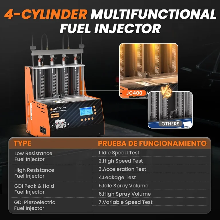 ANCEL JC400 GDI Fuel Injector Tester 4 Cylinder Injector Cleaner ANCEL JC400 GDI Fuel Injector Tester 4 Cylinder Injector Cleaner