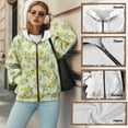 thumbnail image 6 of FOR U DESIGNS Daisy Lemon Zip Up Hooded Jacket Women Oversized Cardigan Hoodies Size XS Hooded Sweatshirt Women with Front Zipper Lightweight Long Sleeve Activewear, 6 of 7