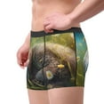 thumbnail image 4 of Daiia Daisy Sleeping Sloth Men's Underwear Boxer Briefs, Cotton Stretch Moisture-Wicking Underwear-Small, 4 of 9