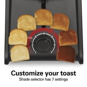 Hamilton Beach Contemporary 2-Slice Toaster with Wide Slots, Bagel Function, Toast Boost, Stainless Steel