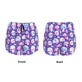thumbnail image 3 of Balery Skull mushroom colorful Pattern Women's Running Shorts with Liner 2 Pockets Elastic Workout Athletic Gym Yoga Shorts-XX-Large, 3 of 7