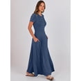 thumbnail image 3 of Vestido largo ANRABESS casual de verano de manga corta para mujer, 3 of 8