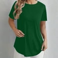 thumbnail image 2 of Comfort Colors Tshirt for Women Solid-color Fashionable Back-button T-Shirts Round-neck Top Short-sleeved Round-neck Top/T-Shirts, 2 of 7