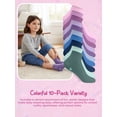 thumbnail image 6 of Justice Quarter Ankle Socks for Girls, Lightweight Kids Socks for Daily Wear, 10 pk Pink Multi Color, 6 of 7