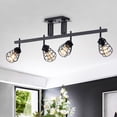 thumbnail image 2 of Warehouse of Tiffany Zefina Matte Black 4-light Track Light, 2 of 6