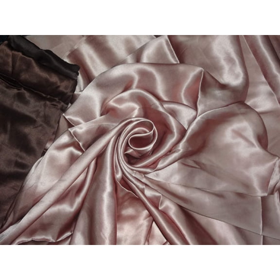 100% PURE SILK SATIN FABRIC 95 GRAMS DUSTY ROSE colour 54quot; wide 7078