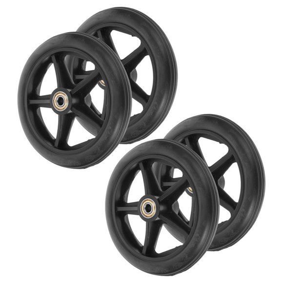 Dsseng 4 Pcs Roues de Rechange pour Déambulateurs Accessoires de Conduite Noir