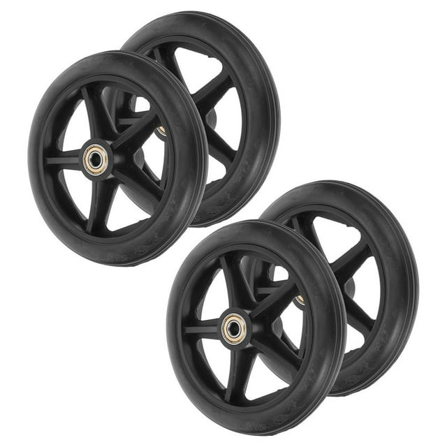 Dsseng 4 Pcs Roues de Rechange pour Déambulateurs Accessoires de Conduite Noir
