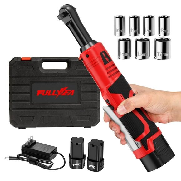Juego de llaves de trinquete eléctricas FULLYEA 18 V 2.0 Ah con 7 enchufes