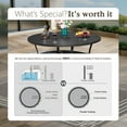 thumbnail image 2 of Sophia & William 7 Pieces Outdoor Patio Dining Set with Round Metal Table & Cushioned Wicker Rattan Chairs for 6, 2 of 10