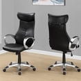 thumbnail image 2 of Scranton & Co Faux Leather Swivel Executive Office Chair in Black and Silver, 2 of 4